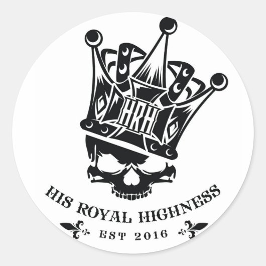 Sein Royal Highness-Logo Runder Aufkleber (Vorderseite)