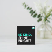 SEIN, SCHEIN HELL! QUADRATISCHE VISITENKARTE (Stehend Vorderseite)