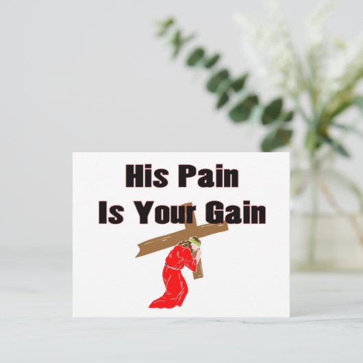 Sein Schmerz ist dein christlicher Geschenkartikel Postkarte (Stehend Vorderseite)