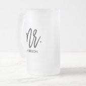 Sein sehr eigenes Personalisiert Mattglas Bierglas (Vorderseite Links)