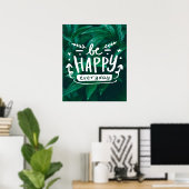 SEIN SIE GLÜCKLICH JEDEN TAG Zitat Poster (Heimbüro)