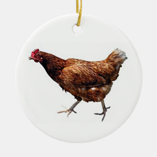 SEIN SIE KEINE COOLE CHICKEN-CHRISTMAS-ORNATION KERAMIKORNAMENT