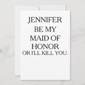 SEIN SIE MEINE TRAUZEUGIN ODER ICH WERDE KEIN| Tra Einladung (Vorderseite)