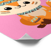 "SEIN SIE SELBST!" Indian Fox, Pink oder Ihre Bots Poster (Ecke)