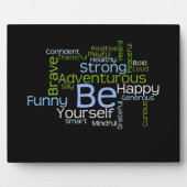SEIN Sie selbst Inspiration Word Cloud Fotoplatte (Vorderseite)