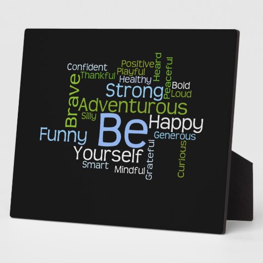 SEIN Sie selbst Inspiration Word Cloud Fotoplatte (Seite)