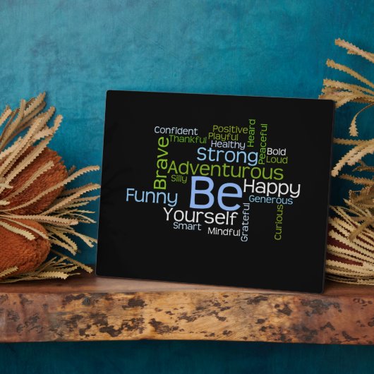 SEIN Sie selbst Inspiration Word Cloud Fotoplatte (Seite)