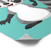 "SEIN SIE SELBST!" Raccoon, Aquamarin oder Ihre Me Poster (Ecke)