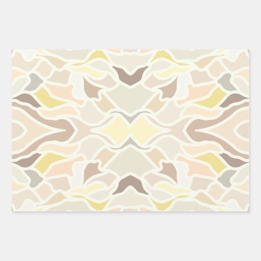 Sein so ivory geometrisches Abstraktes Muster Geschenkpapier Set (Vorderseite)