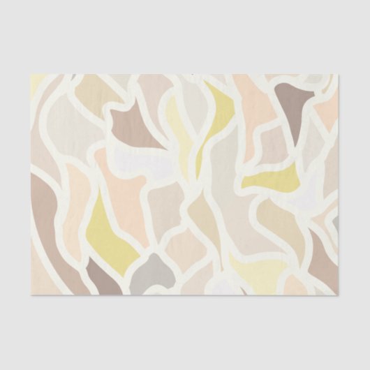 Sein so ivory geometrisches Abstraktes Muster Seidenpapier (Vorderseite)