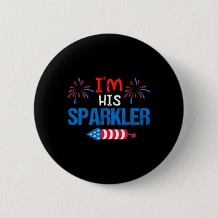 Sein Sparkler Niedlich 4. Juli Matching Couple für Button