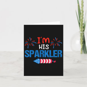 Sein Sparkler Niedlich 4. Juli Matching Couple für Karte