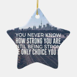 Sein stark ist die einzige Wahl Keramikornament