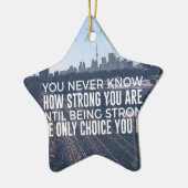 Sein stark ist die einzige Wahl Keramikornament (Links)