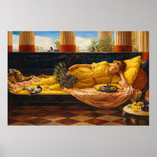 Sein süßes Nichtstun von John William Waterhouse Poster