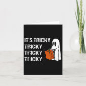 Sein tricky Ghost Boo Fun Halloween Mens Karte (Vorderseite)
