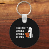 Sein tricky Ghost Boo Fun Halloween Mens Schlüsselanhänger (Vorderseite)