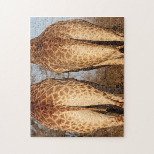 Sein und ihr Giraffe-Hintern-Foto Puzzle (Vertikal)