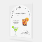 Sein und ihr Trauungszeichen "Drinks" Acrylschild (Winkel)