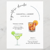 Sein und ihr Trauungszeichen "Drinks" Flyer (Vorne)