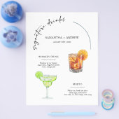 Sein und ihr Trauungszeichen "Drinks" Flyer (Einzeln)