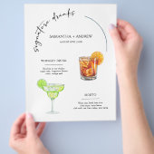Sein und ihr Trauungszeichen "Drinks" Flyer (Hand)