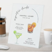 Sein und ihr Trauungszeichen "Drinks" Sockelschild (In Situ)