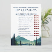 Sein und ihre zehn Fragen Hochzeitsspiel (Stehend Vorderseite)