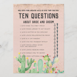 Sein und ihre zehn Fragen Hochzeitsspiel