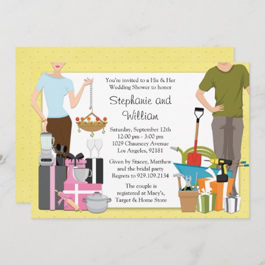 Sein und ihrs Polterabend-Einladung Einladung (Vorne/Hinten)