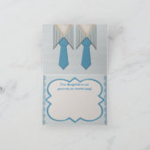 Sein und Sein blauer Oxford Pinstripe Dankeskarte (Innenseite)