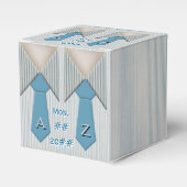 Sein und Sein blauer Oxford Pinstripe Geschenkschachtel (Vorderseite)