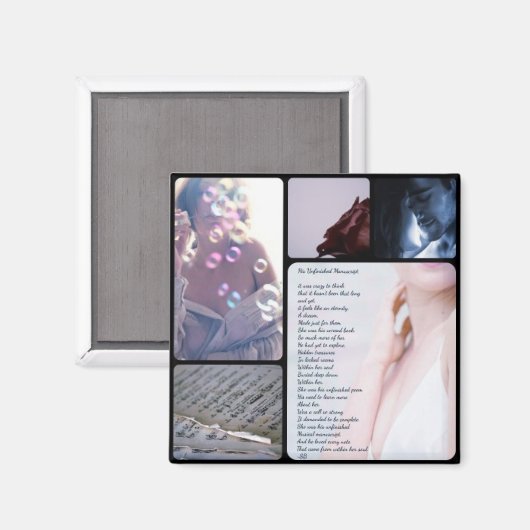 Sein unvollendetes Manuskript Magnet (Vorderseite/Rückseite)