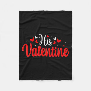Sein Valentinstag Romantisches Paar Herz  Fleecedecke