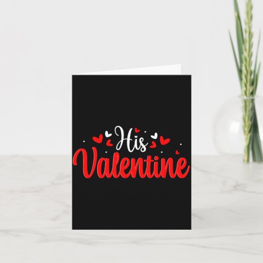 Sein Valentinstag Romantisches Paar Herz Karte (Vorderseite)