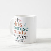 Sein Versprechen gilt für immer Christlicher Bibel Kaffeetasse (Vorderseite Links)