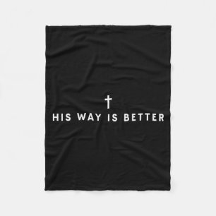 Sein Weg ist besser Minimal Christian Cross, Bibel Fleecedecke