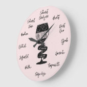 Sein Wein O'clock Große Wanduhr (Winkel)