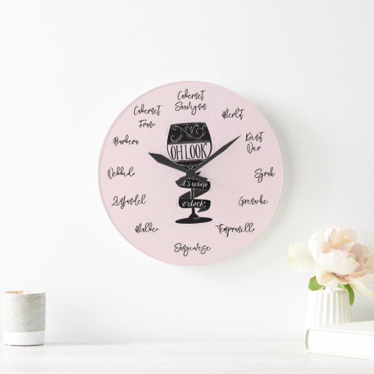 Sein Wein O'clock Große Wanduhr (Zuhause)