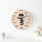 Sein Wein O'clock Große Wanduhr (Zuhause)