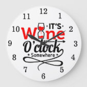 Sein Wein O'clock Irgendwo große Uhr (Vorderseite)