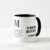 SEIN, WER SIE SIND Inspiration Christlich Monogram Tasse (VorderseiteRechts)