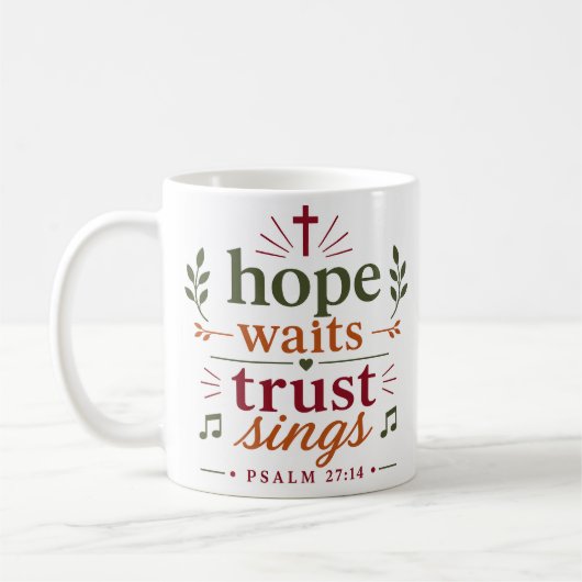 Sein Wort leitet mich Christliche Ermutigung Kaffeetasse (Links)
