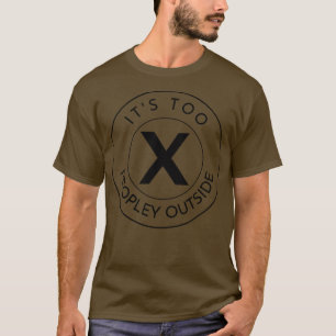 Sein zu großes, antisoziales Zitat außerhalb T-Shirt