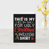 Sein zu heiß für hässliche Weihnachtssüßer Funny X Karte (Gelbe Blume)