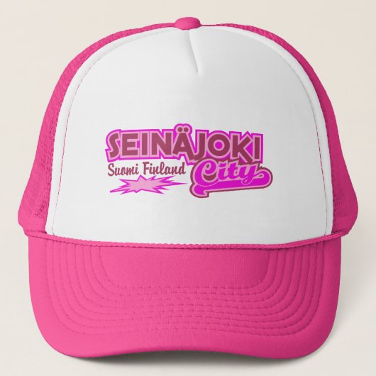 Seinäjoki City hat - rosa Truckerkappe (Vorderseite)