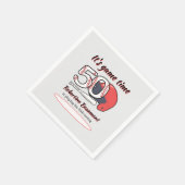 Seine 50. Innings-Baseball-Geburtstagsfeier Serviette (Ecke)