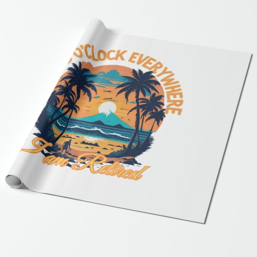 Seine 5 Uhr überall, wo ich pensioniert werde Geschenkpapier (Ungerollt)