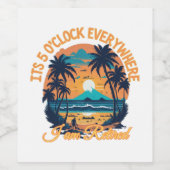 Seine 5 Uhr überall, wo ich pensioniert werde Weinetikett (Einzelnes Label)