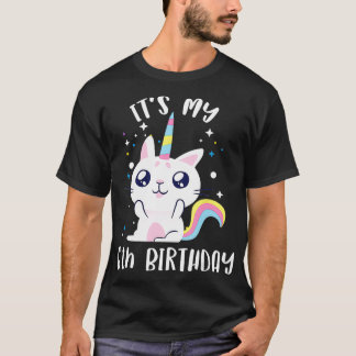 Seine 6. Geburtstagskatze Unicorn Caticorn Niedlic T-Shirt